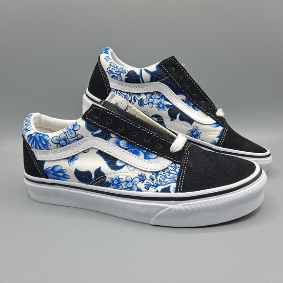 vans pressed floral old skool shoes